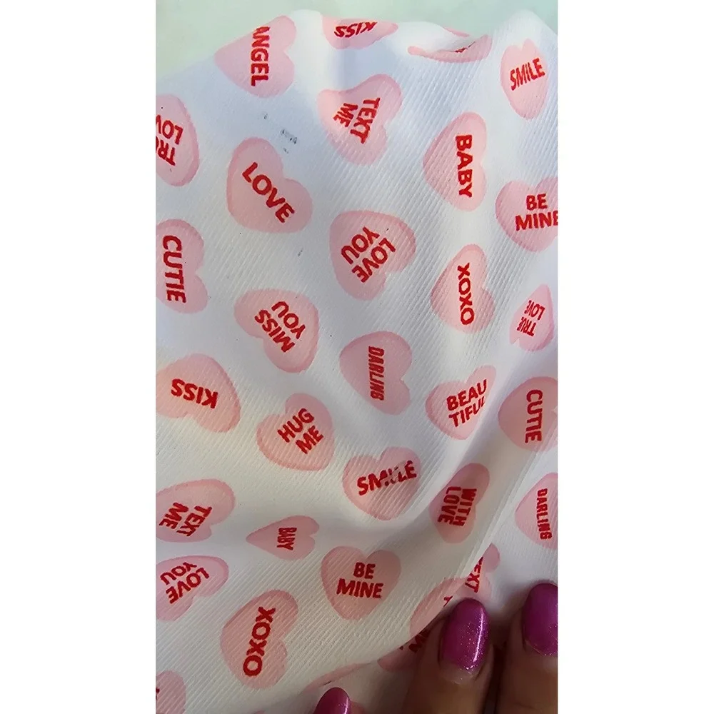 The Vintage Cosmetic Company Pink Conversation Heart Shower Cap Retro Style